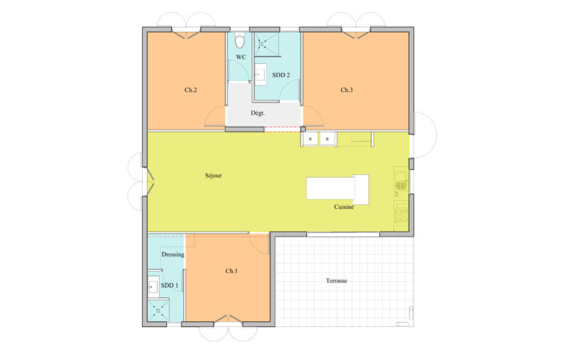 Villa Eden plan avec suite parental