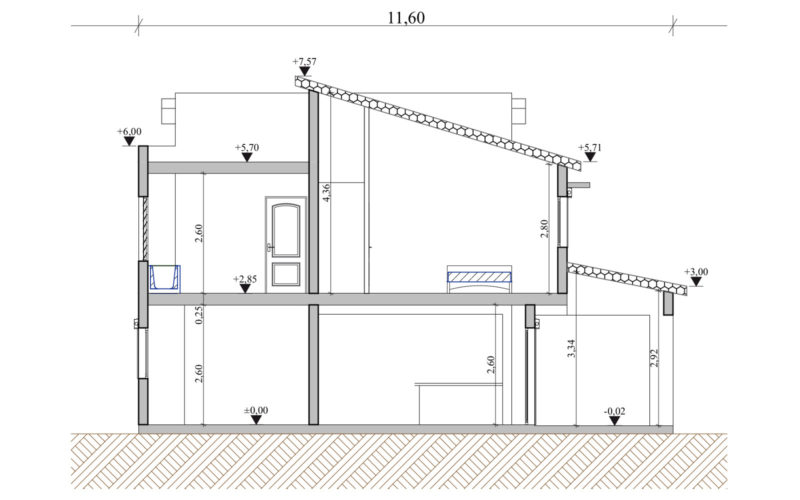 Villa Cirse plan de coupe
