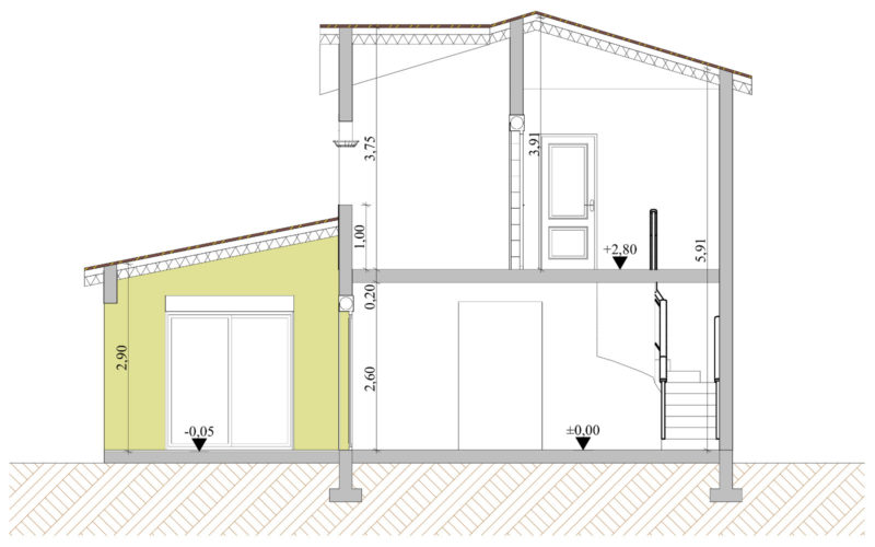 Villa Ma Pensée plan de coupe
